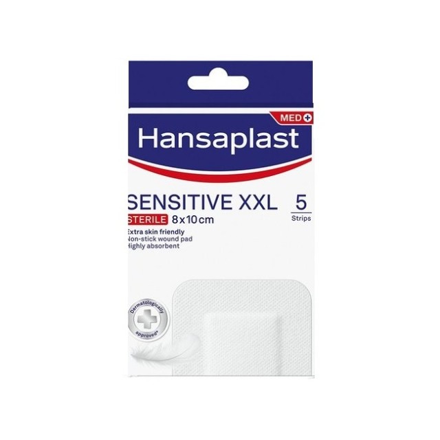 HANSAPLAST SENSITIVE XXL 8x10cm 5 STRIPS