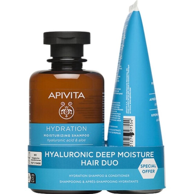 APIVITA HYDRATION PROMO SHAMPOO 250mL + MOISTURIZING CONDITIONER 150mL