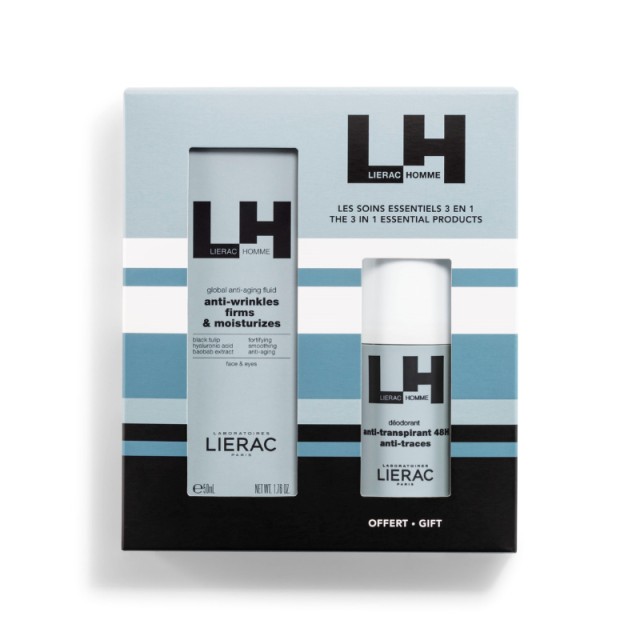 LIERAC ΠΑΚΕΤΟ HOMME FLUIDE ANTI-AGING 50mL & ΔΩΡΟ ΗΟΜΜΕ ΔΕΟΔΟΡΑΝΤ 50mL