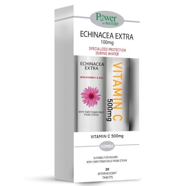 POWER HEALTH ECHINACEA EXTRA STEV 20S+VITAMIN C 500MG 20S