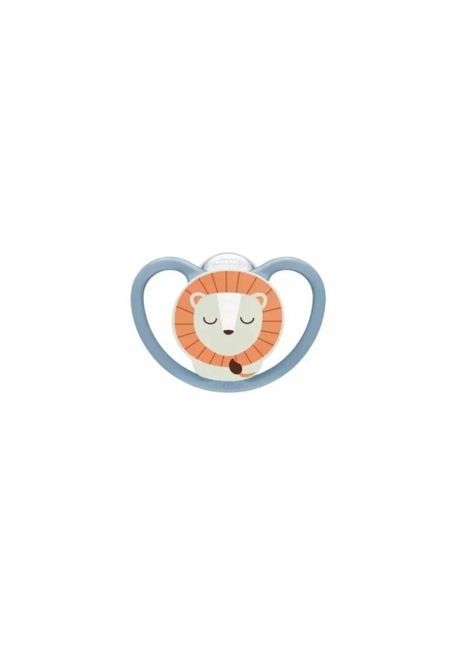 NUK ΠΙΠΙΛΑ ΣΙΛΙΚΟΝΗΣ PERFECT MATCH AIR NIGHT LION ΜΕ ΘΗΚΗ 18-36M