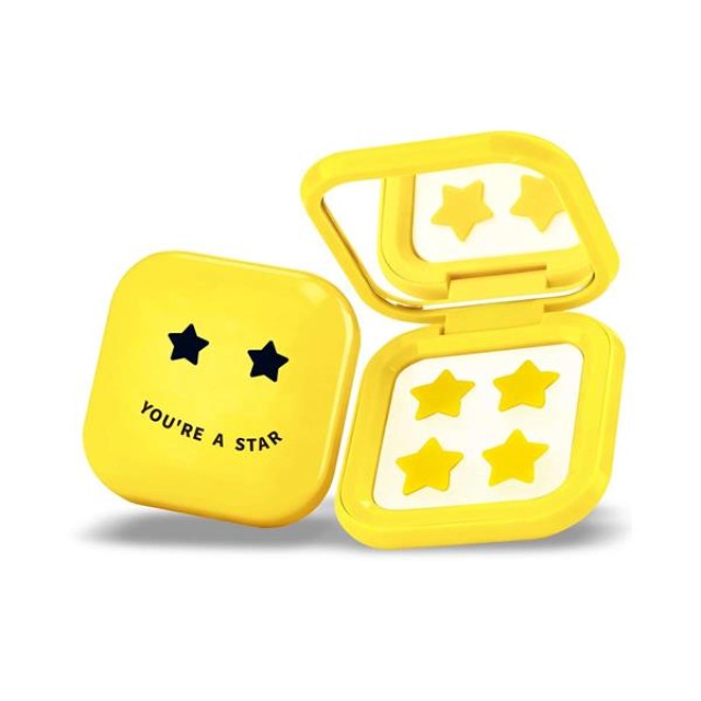 BIOVENE PIMPLE STAR PATCHES & MIRROR CASE YELLOW PIMPLE 32 PATCHES