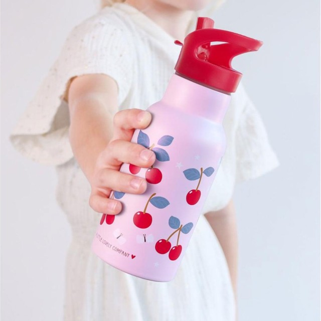 Α LITTLE LOVELY COMPANY ΠΑΓΟΥΡΙ ΘΕΡΜΟΣ ΜΕ ΚΑΛΑΜΑΚΙ CHERRIES 350ML 