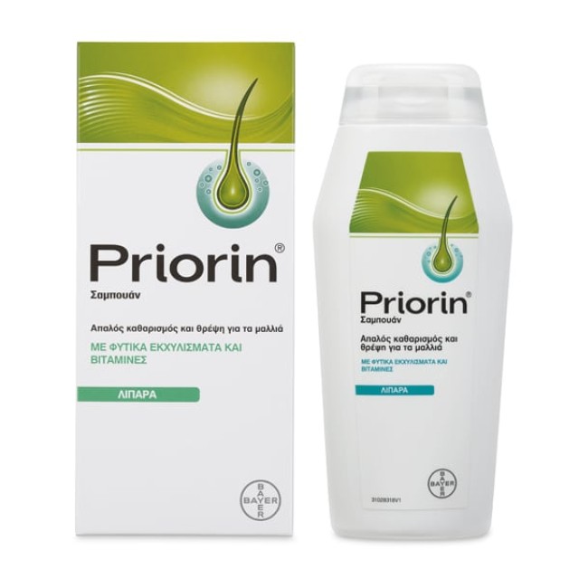 PRIORIN ΣΑΜΠΟΥΑΝ 200 ML ΓΙΑ ΛΙΠΑΡΑ ΜΑΛΛΙΑ  