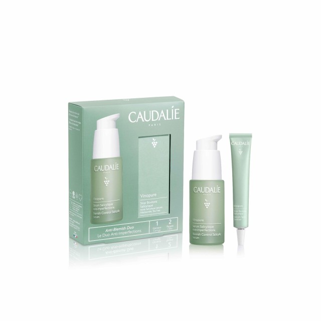 CAUDALIE VINOPURE PROMO SERUM 30mL + 15 mL STOP BOUTONS