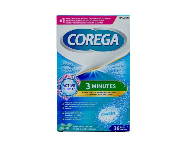 COREGA EXTRADENT 3MIN 36 TABLETS 