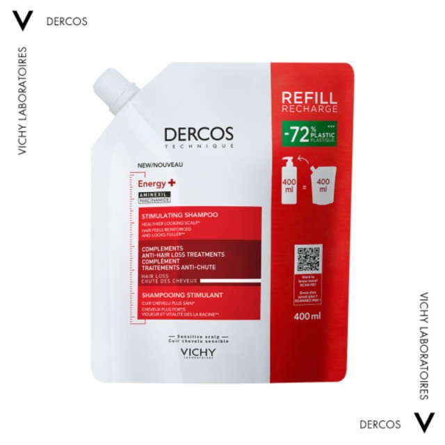 VICHY DERCOS ENERGY SHAMPOO REFILL 400ML 