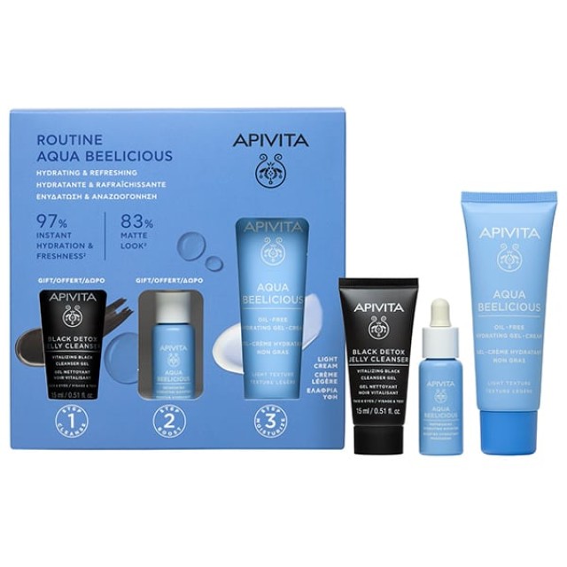 APIVITA PROMO AQUA BEELICIOUS OIL-FREE HYDRATING GEL-CREAM 40ML & ΔΩΡΟ AQUA  BEELICIOUS HYDRATING BO