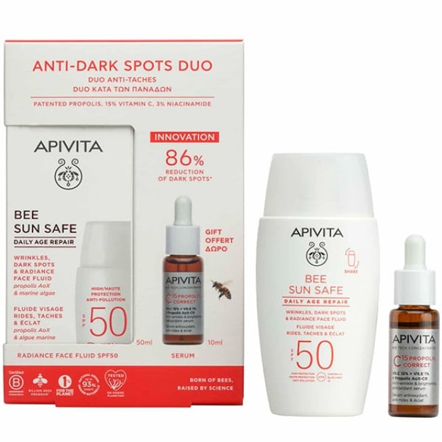 APIVITA ΑΝΤΗΛΙΑΚΟ PROMO BEE SUN SAFE ΛΕΠΤΌΡΡΕΥΣΤΗ ΚΡΕΜΆ ΠΡΌΣΩΠΌΥ-DRY TOUCH SPF50 ΚΆΤΆ ΤΩΝ ΠΆΝΆΔΩΝ & 