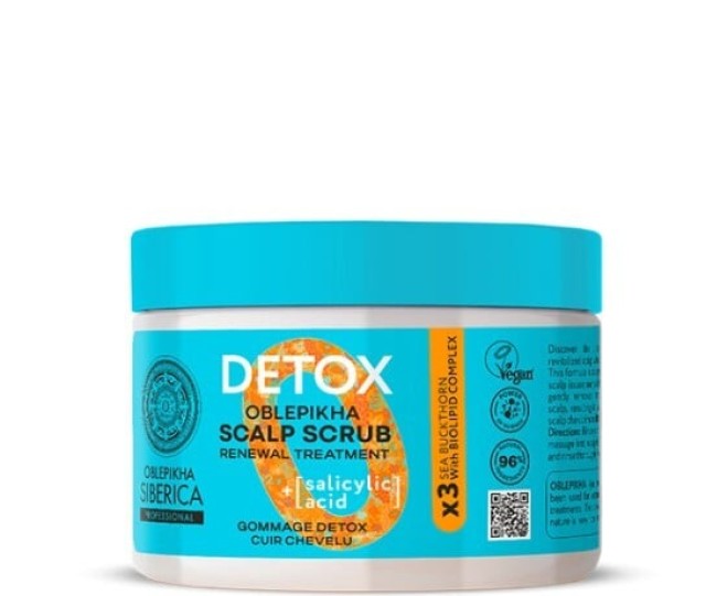 NARURA SIBERICA DETOX OBLEPIKHA SCALP SCRUB FOR ALL HAIR TYPES 300ML