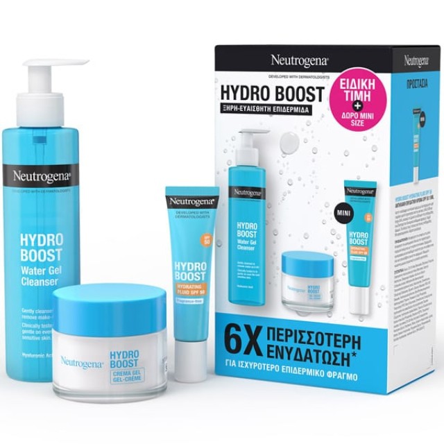 NEUTROGENA PROMO  HYDRO BOOST WATER GEL CLEANSER 200ML & HYDRO BOOST GEL-CREAM 50ML+ΔΩΡΟ MINI HYDRO 