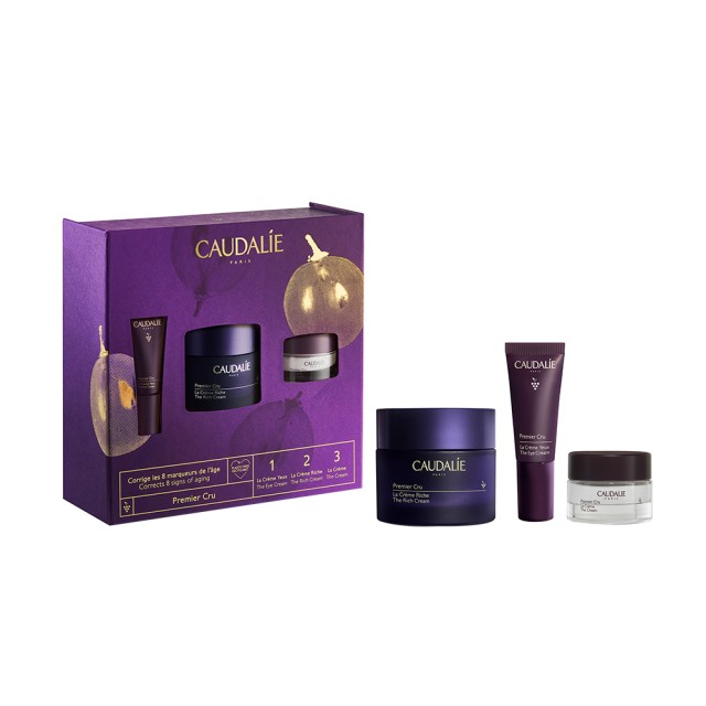CAUDALIE SET PREMIER CRU THE RICH CREAM & ΔΩΡΟ EYE CREAM 5ml & THE CREAM 15ml