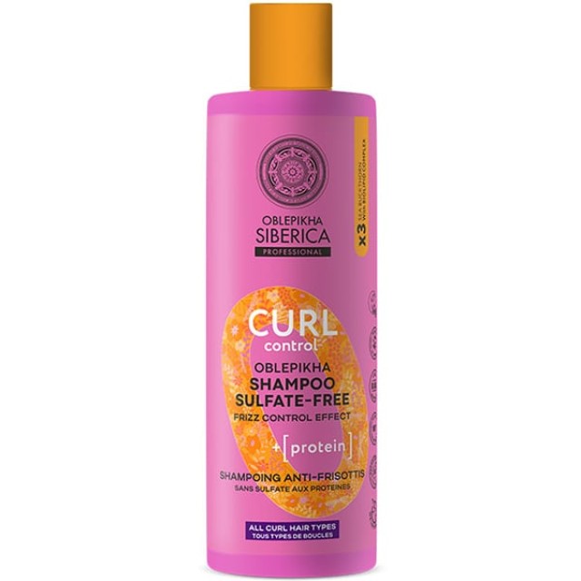 NATURA SIBERICA CURL OBLEPIKHA SHAMPOO SULFATE -FREE FOR ALL CURL HAIR TYPES 400ML