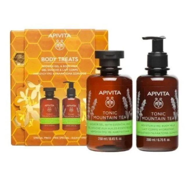APIVITA PROMO BODY TREATS TONIC MOUNTAIN TEA ΑΦΡΟΛΟΥΤΡΟ 250mL & TONIC MOUNTAIN TEA ΓΑΛΑΚΤΩΜΑ ΣΩΜΑΤΟΣ