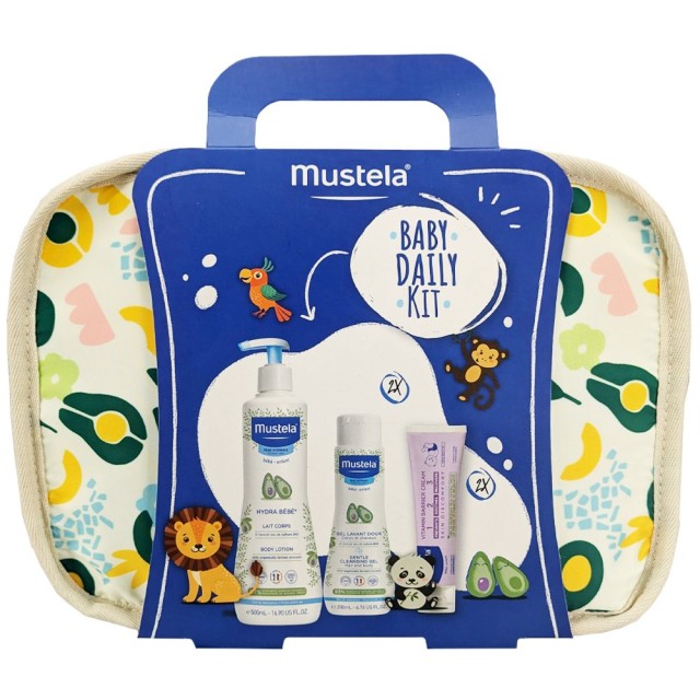 MUSTELA BABY DAILY KIT HYDRA BODY LOTION 500mL + GENTLE CLEANSING GEL 200mL + VITAMIN BARN BARRIER C