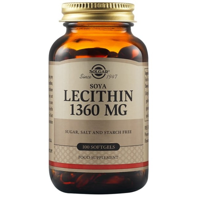 SOLGAR LECITHIN 1360MG SOFTGELS 100S