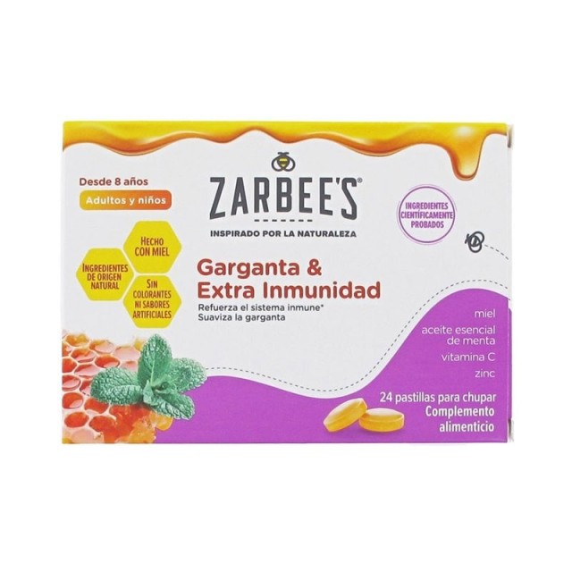 ZARBEES LOZENGES ΚΑΡΑΜΕΛΕΣ ΓΙΑ ΠΟΝΟΛΑΙΜΟ & ΕΝΙΣΧΥΣΗ ΑΝΟΣΟΠΟΙΗΤΙΚΟΥ 24 ΠΑΣΤΙΛΙΕΣ