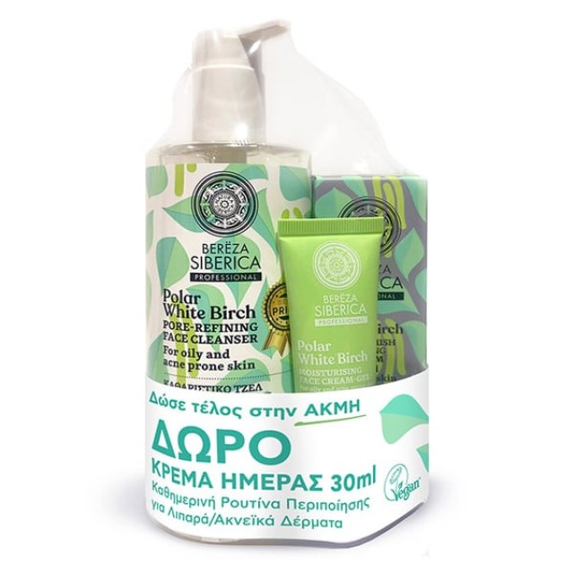NATURA SIBERICA PROMO BEREZA POLAR WHITE BIRCH FACE CLEANSER 400ML & ΟΡΟΣ ΠΡΟΣΩΠΟΥ ΚΑΤΑ ΤΩΝ ΕΡΕΘΙΣΜΩ