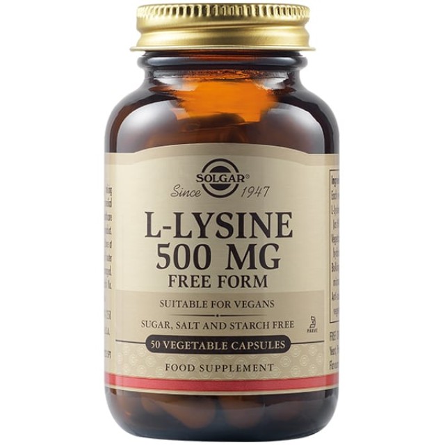 SOLGAR L-LYSINE 500MG VEGICAPS 50S
