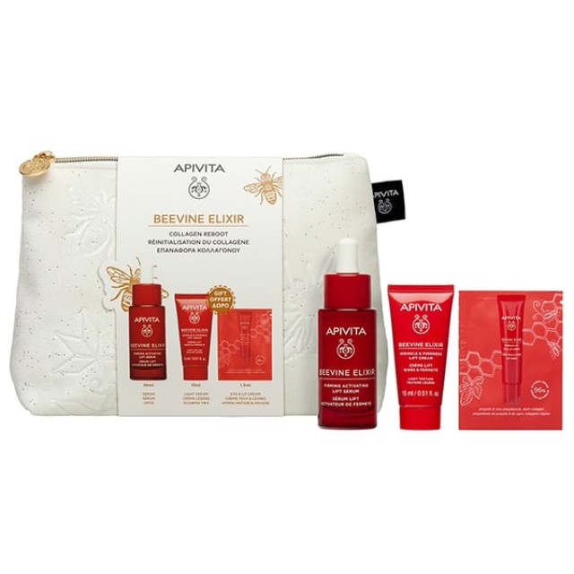 APIVITA PROMO BEEVINE ELIXIR SERUM 30ml & ΔΩΡΟ LIGHT CREAM 15ml & EYE&LIP CREAM 1.5ml