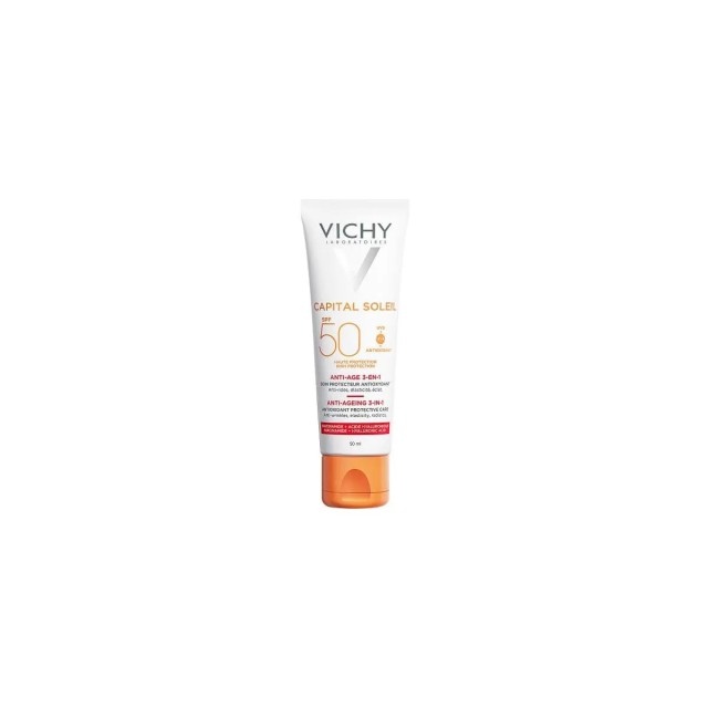 VICHY ΑΝΤΗΛΙΑΚΟ CAPITAL SOLEIL 3-ΣΕ-1 ΑΝΤΙΓΗΡΑΝΣΗ 50SPF 50ML 