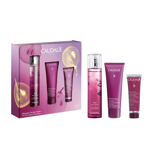 CAUDALIE SET THE DE VIGNES OBSESSION FRESH FRAGRANCE 50ml & ΔΩΡΟ SHOWER GEL 50ml & HAND&NAIL CREAM 3