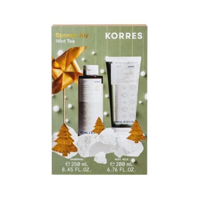 KORRES SET MINT TEA SHOWERGEL 250ML & MINT TEA BODYMILK 200ML