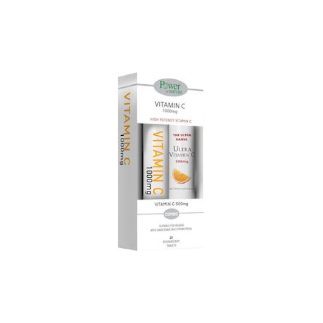 POWER HEALTH VITAMIN C 1000MG STEVIA 20S + ΔΩΡΟ VIT C 500MG