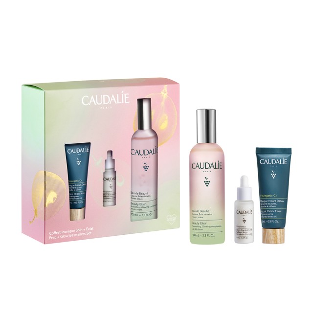 CAUDALIE SET BEAUTY ELIXIR 100ml & ΔΩΡΟ VINERGETIC INSTANT DETOX MASK 15ml & VINOPERFECT SERUM 10ml
