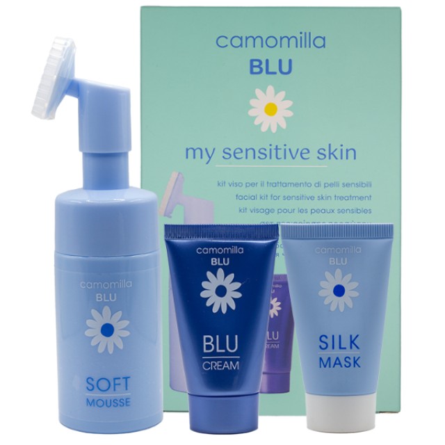CAMOMILLA BLU ΣΕΤ ΠΕΡΙΟΠΟΙΗΣΗΣ ΠΡΟΣΩΠΟΥ MY SENSITIVE SKIN ( SOFT MOUSSE 100ml + SILK MASK 30ml + BLU