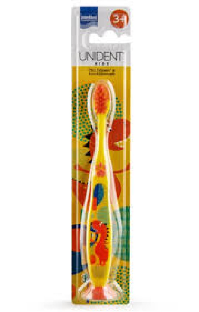 INTERMED ΟΔΟΝΤΟΒΟΥΡΤΣΑ ΠΑΙΔΙΚΗ UNIDENΤ ΚΙΤΡΙΝΗ 3+