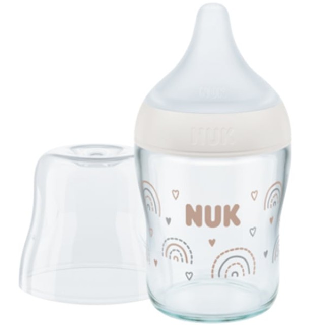 NUK PERFECT MATCH ΓΥΑΛΙΝΟ ΜΠΙΜΠΕΡΟ ΣΙΛΙΚΟΝΗΣ TEMP CONTROL 120mL