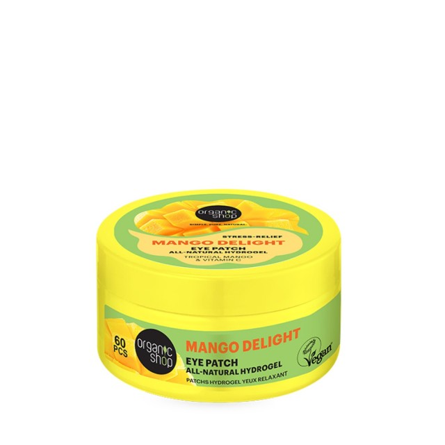 ORGANIC SHOP MANGO DELIGHT STRESS RELIEF NAT HYDROGEL EYE PATCH60PCS
