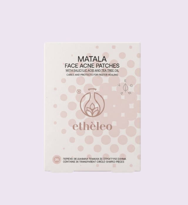 ETHELEO MATALA FACE ACNE PATCHES WITH SALICYC ACID AND TEA TREE OIL 36 TRANPARENT DOTS