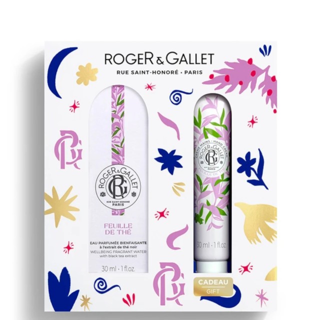 ROGER & GALLET FEUILLE DE THE EAU PARFUMEE 30ML & FEUILLE DE THE HAND CREAM 30ML 