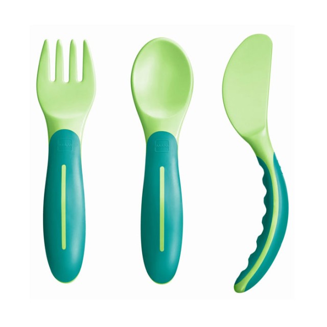 MAM BABYS CUTLERY UNISEX (ΠΙΡΟΥΝΑΚΙ,ΚΟΥΤΑΛΑΚΙ,ΜΑΧΑΙΡ) 6+ΜΗ