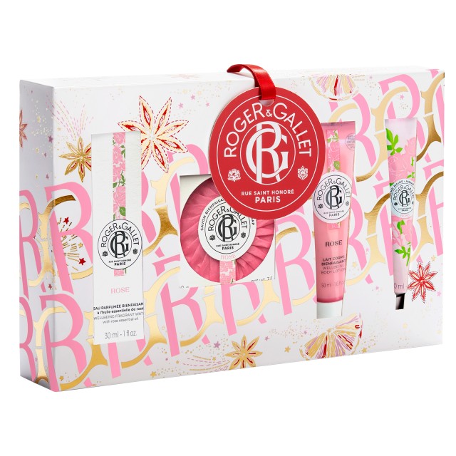 ROGER & GALLET PROMO XMAS ROSE EAU DE PARFUM 30ML & SOAP 100G & BODY LOTION 50ML & HAND CREAM 30ML