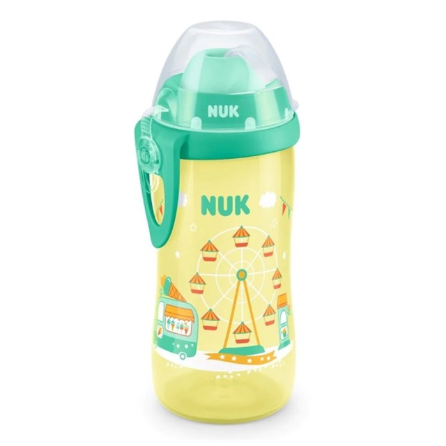 NUK ΚΥΠΕΛΛΟ FLEXI CUP 300ml ΜΕ ΚΑΛΑΜΑΚΙ 300ml 12ΜΗΝΩΝ+ ΠΡΑΣΙΝΟ
