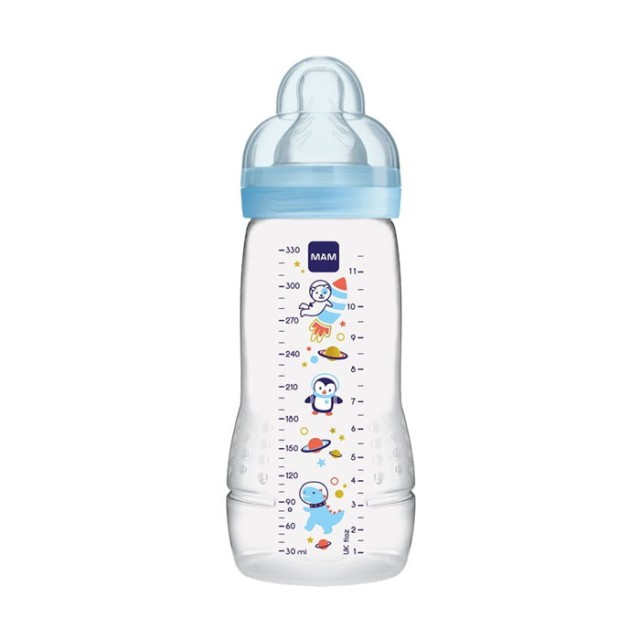 MAM ΜΠΙΜΠΕΡΟ ΠΛΑΣΤΙΚΟ EASY ACTIVE BABY BOTTLE BOY 330ML 4M+