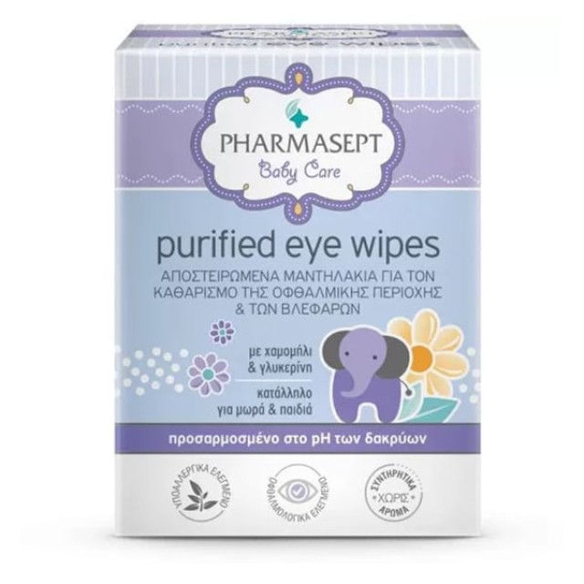 PHARMASEPT BABY CARE PURIFIED EYE WIPES 10 TMX.