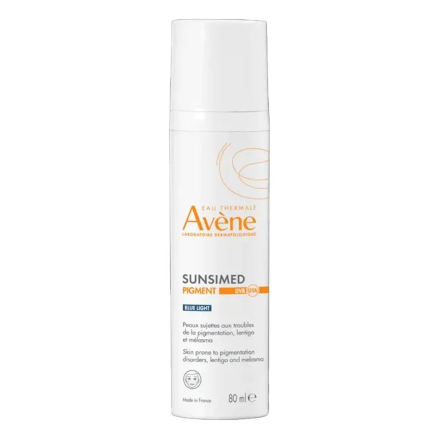 AVENE ΑΝΤΗΛΙΑΚΟ SUNSIMED PIGMENT UVA-UVB BLUE LIGHT ΙΑΤΡΟΤΕΧΝΟΛΟΓΙΟ ΠΡΟΪΟΝ ΥΨΗΛΗΣ ΠΡΟΣΤΑΣΙΑΣ 80ML