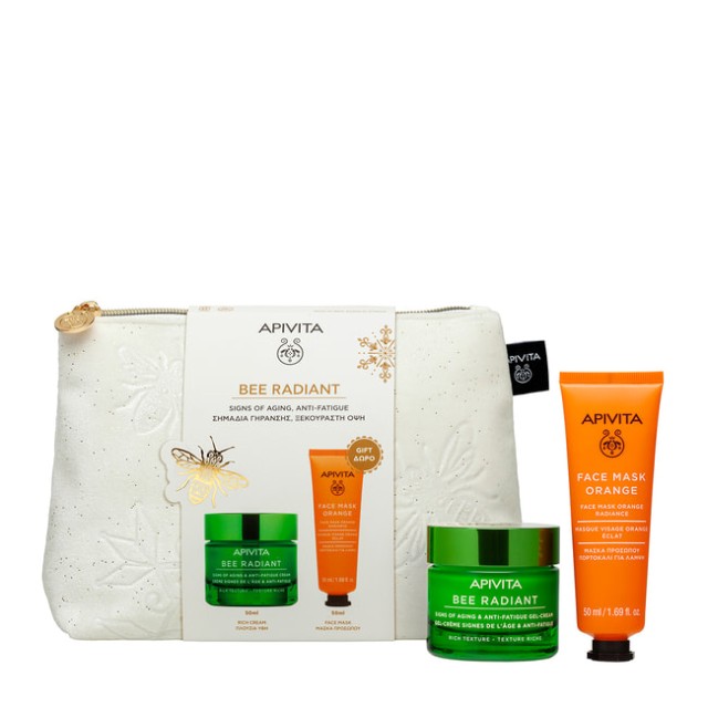 APIVITA PROMO BEE RADIANT RICH CREAM 50mL & ΔΩΡΟ FACE MASK ORANGE RADIANCE 50mL