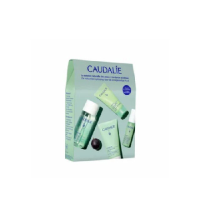 CAUDALIE VINOPURE ΚΙΤ ME 4 ΠΡΟΙΟΝΤΑ CLEANSING GEL 30ML & TONER 50ML & SERUM 10ML & FLUID 15ML