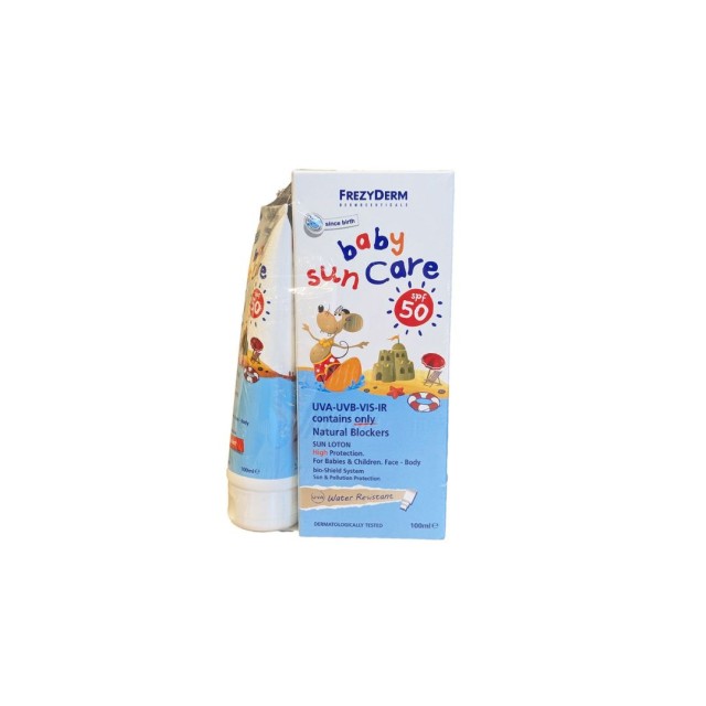 FREZYDERM ΑΝΤΗΛΙΑΚΟ PROMO PACK ΠΑΚΕΤΟ BABY SUN CARE SPF50 100ml + ΔΩΡΟ 50ml
