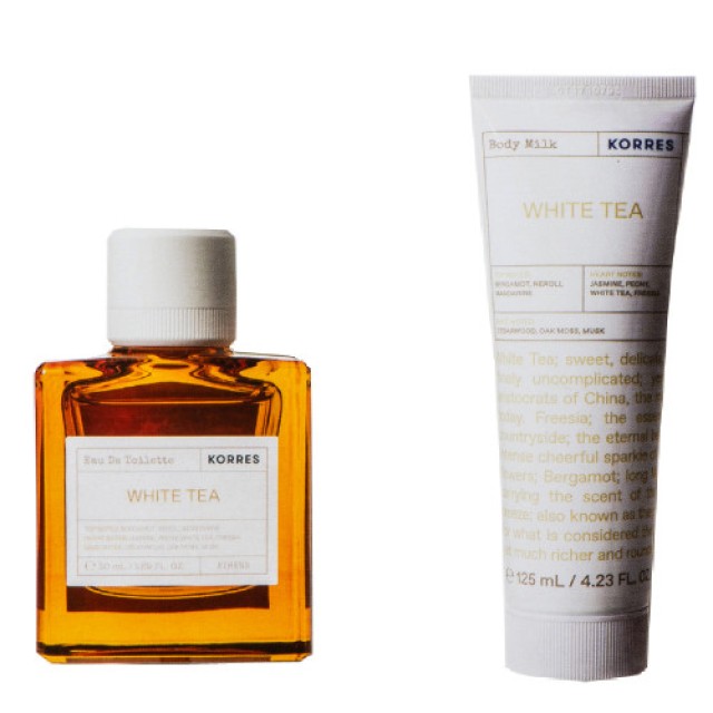 KORRES PROMO AN ANTHOLOGY OF GREEK SCENTS WHITE TEA EAU DE TOILETTE 50mL & WHITE TEA BODY MILK 250mL