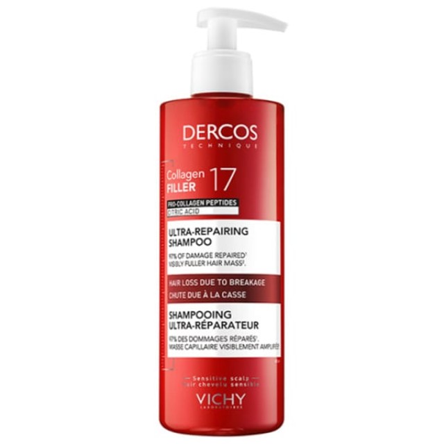 VICHY DERCOS COLLAGEN 17 FILLER ULTRA REPAIR SHAMPOO 400mL