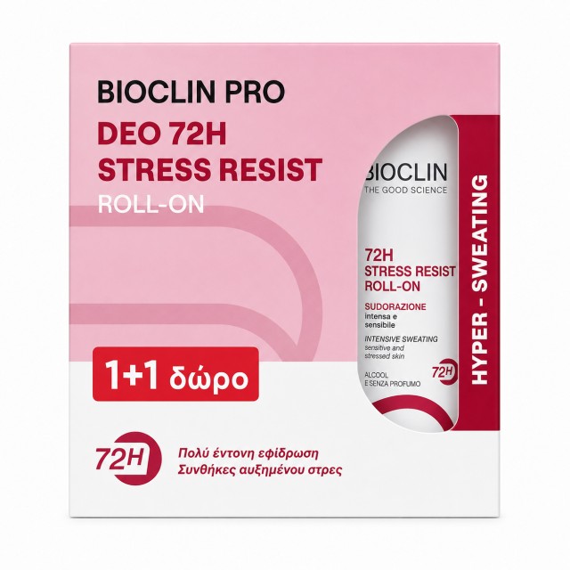 BIOCLIN ΑΠΟΣΜΗΤΙΚΟ PRO DEO STRESS RESIST 72H ROLL ON 1+1 ΔΩΡΟ