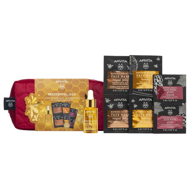 APIVITA PROMO KIT ΕΝΙΣΧΥΣΗΣ ΕΝΥΔΑΤΩΣΗΣ: BEESSENTIAL ΕΛΑΙΟ ΠΡΟΣΩΠΟΥ ΗΜΕΡΑΣ ΜΕ ΔΩΡΟ EXPRESS BEAUTY ΜΑΣ