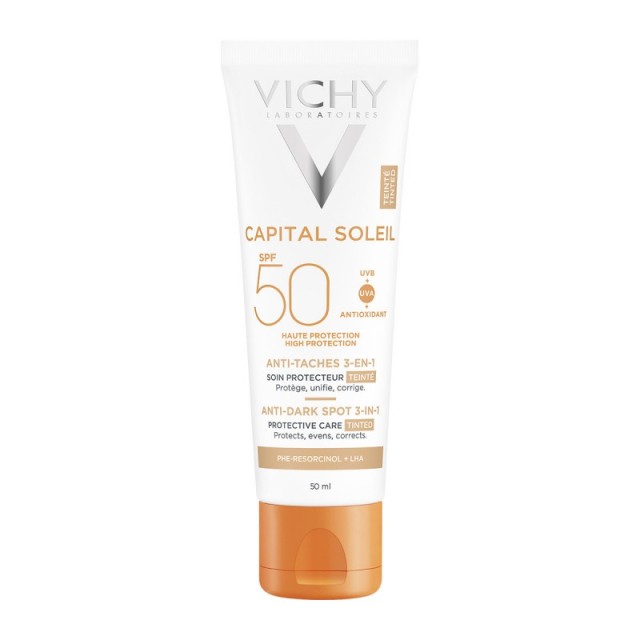 VICHY ΑΝΤΗΛΙΑΚΟ CAPITAL SOLEIL ΚΑΤΑ ΤΩΝ ΚΗΛΙΔΩΝ ΜΕ ΧΡΩΜΑ SPF 50+ 50ML