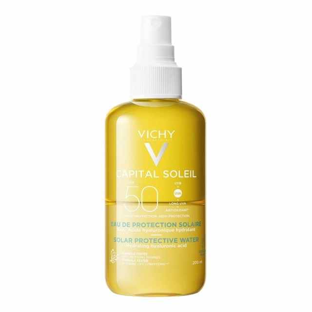 VICHY ΑΝΤΗΛΙΑΚΟ CAPITAL SOLEIL ΝΕΡΟ SPRAY SPF50 ΓΙΑ ΕΝΥΔΑΤΩΣΗ 200ML